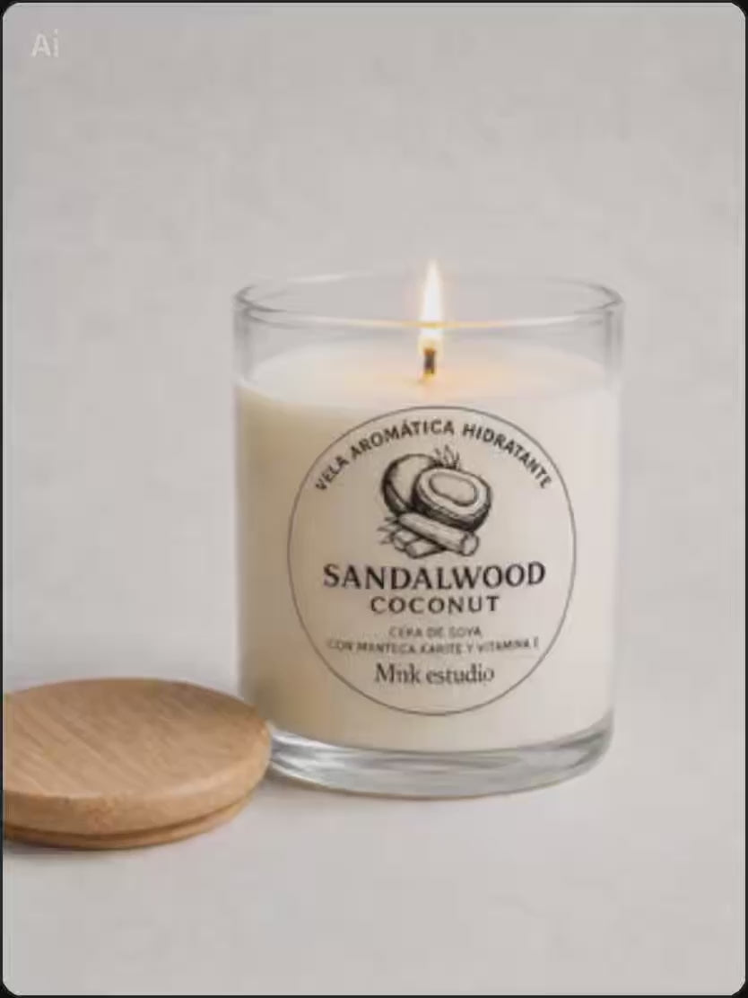 Vela Aromática para masaje SandalCoconut